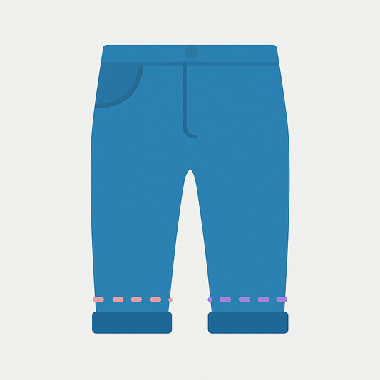 Hem with original finish (jeans)